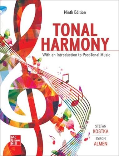 Tonal Harmony 9th edition Workbook