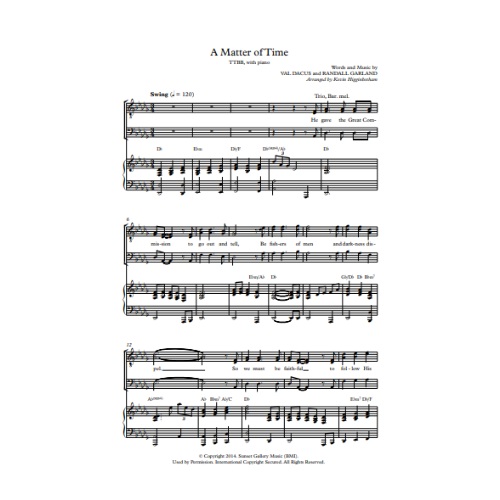 A Matter of Time (Sheet Music)