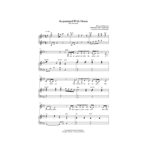 Acquainted With Grace (Sheet music)