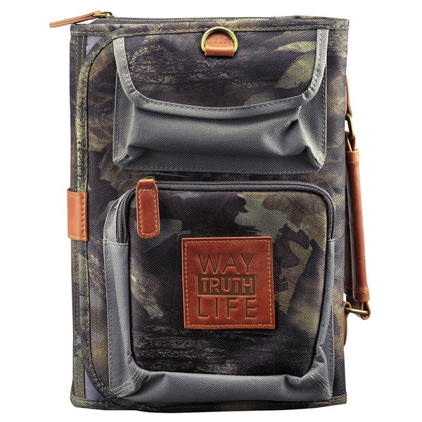 Bible Cover Organizer Large Tri Fold Camouflage Way Truth Life