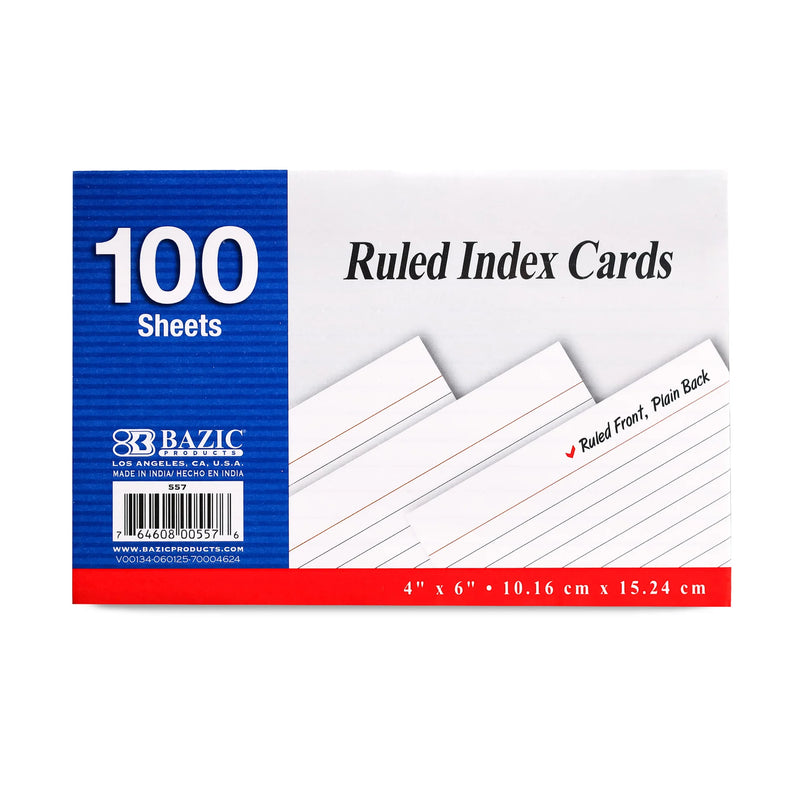 Bazic Ruled Index Cards
