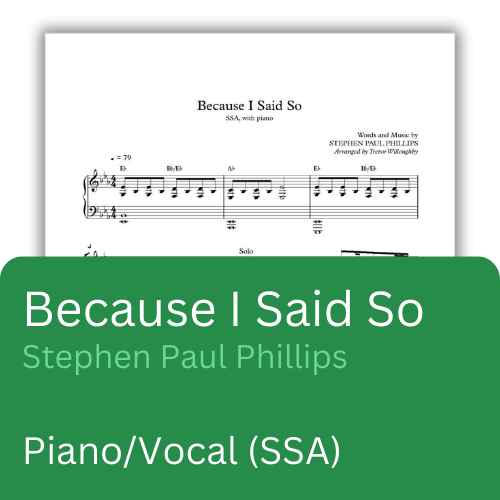 Because I Said So (Sheet Music)