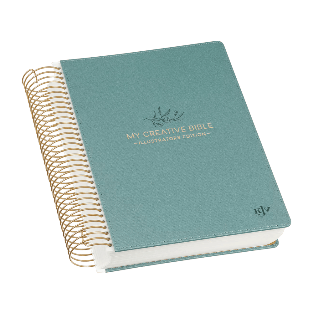 Teal Faux Leather Hardcover My Creative Bible Illustrators Edition