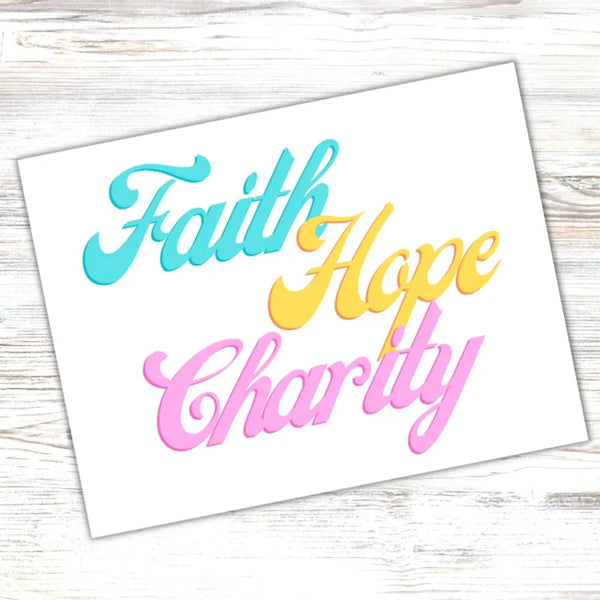 Faith Hope Charity Note Cards