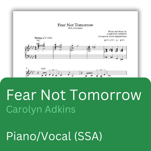 Fear Not Tomorrow (Sheet Music)