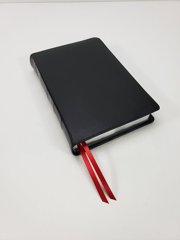 Hand Size Classic Study Bible in Black Lambskin