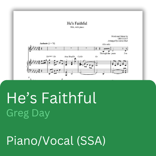 He's Faithful (Sheet Music)