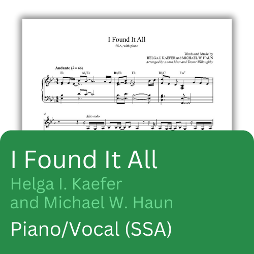 I Found It All (Sheet Music)