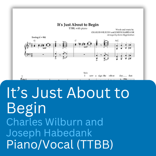 It's Just About to Begin (PDF) TTBB