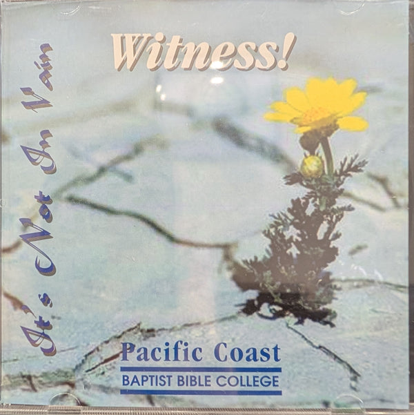 Witness! It's Not in Vain CD