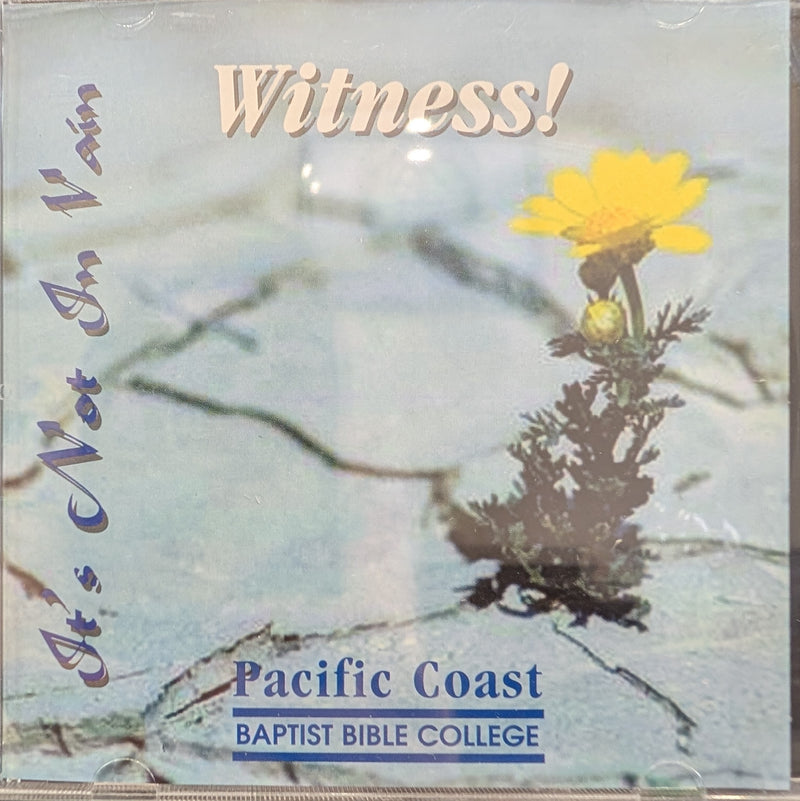 Witness! It's Not in Vain CD