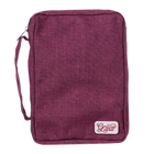Plum Poly-Canvas Large Bible Cover