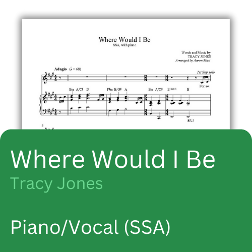 Where Would I Be (Sheet Music)