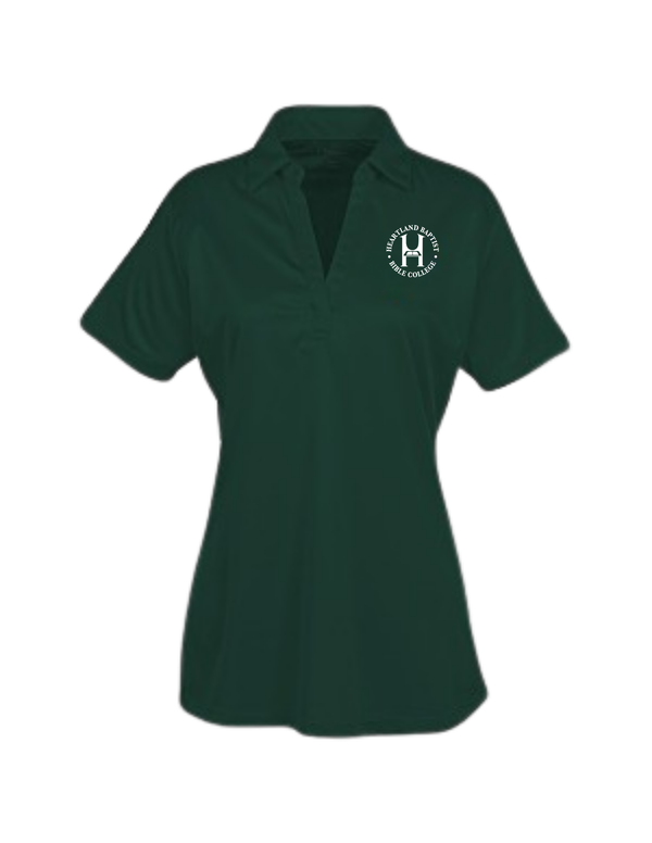 Heartland Logo Ladies Polo Dark Green