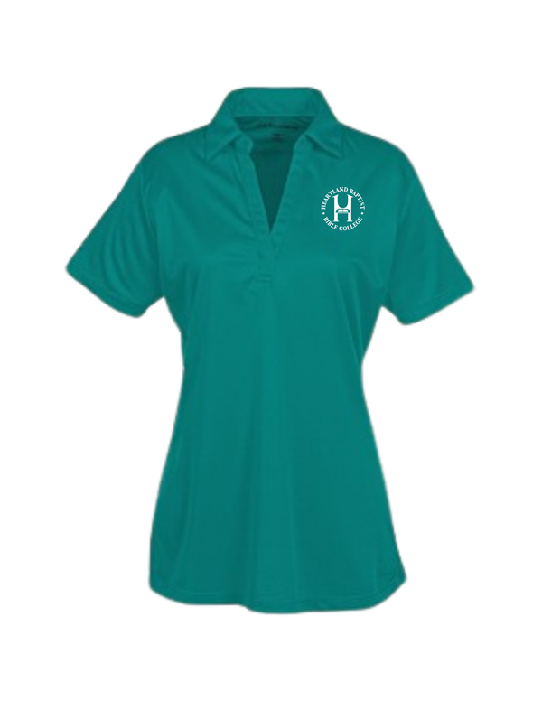 Heartland Logo Ladies Polo Teal Green