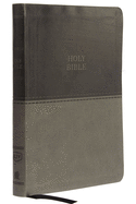 KJV, Thinline Bible, Large Print, Imitation Leather, Red Letter Edition (Charcoal)