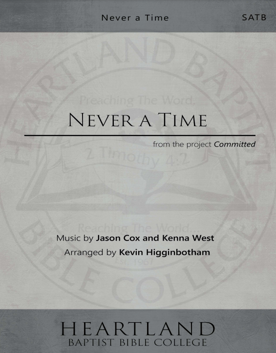 Never a Time (PDF) SATB
