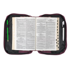 Plum Poly-Canvas Large Bible Cover
