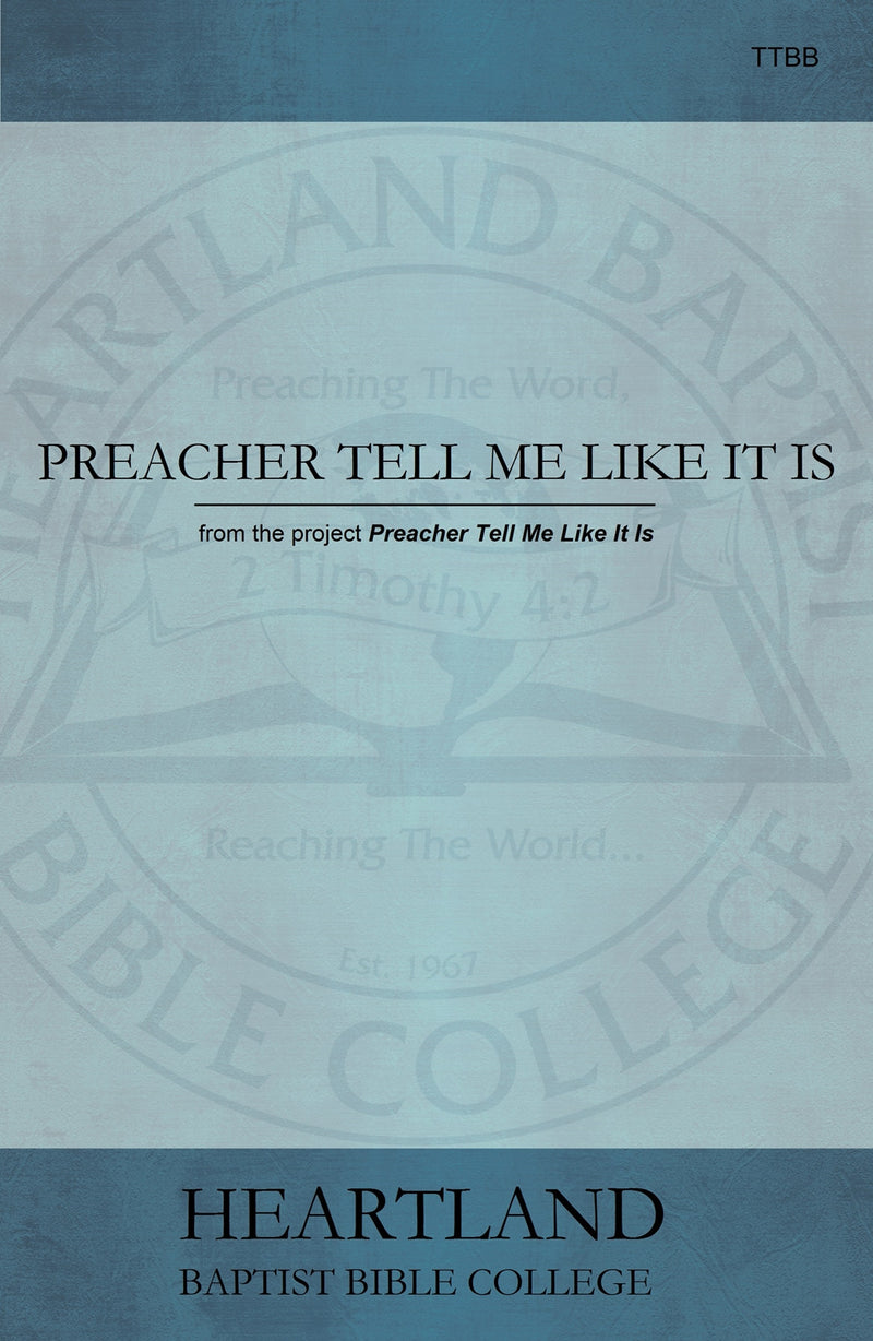 Preacher Tell Me Like It Is (Sheet Music)