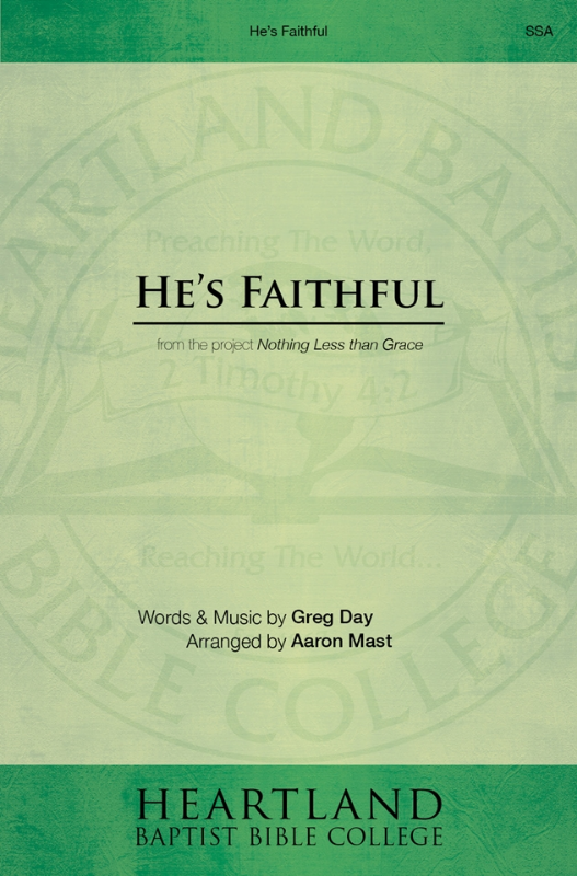He's Faithful (Sheet Music)
