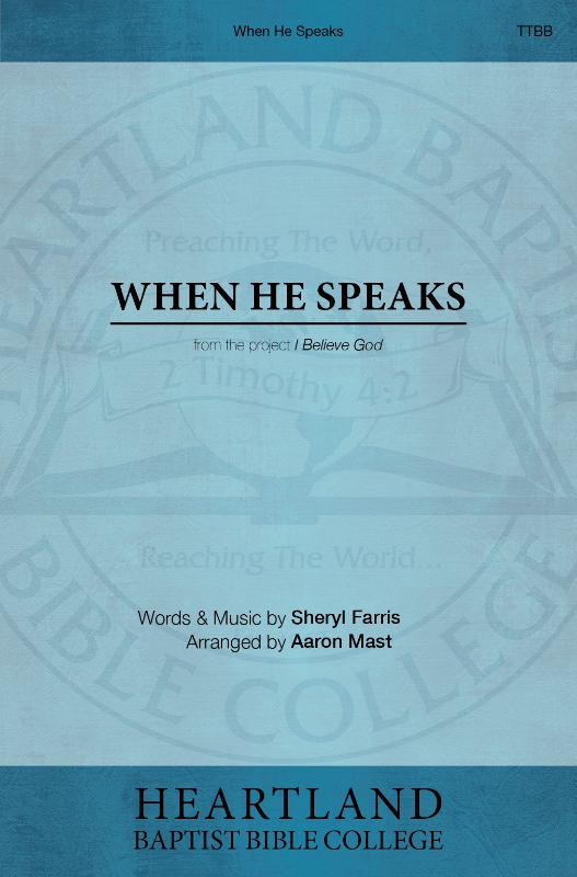 When He Speaks (Sheet Music)