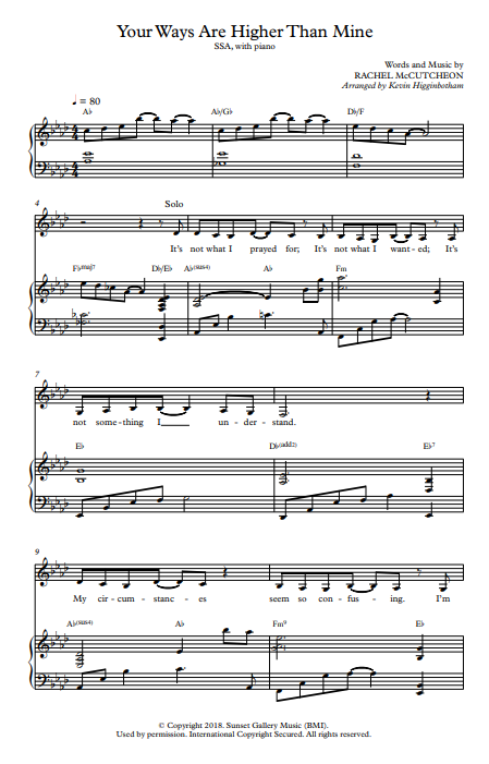 Your Ways Are Higher Than Mine (Sheet Music)