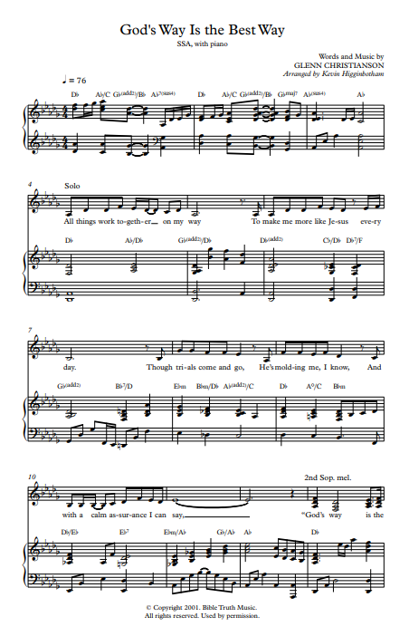 God's Way is the Best Way (Sheet Music)