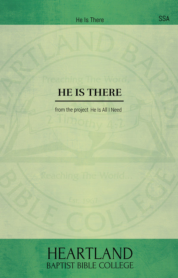 He Is There (Sheet Music)