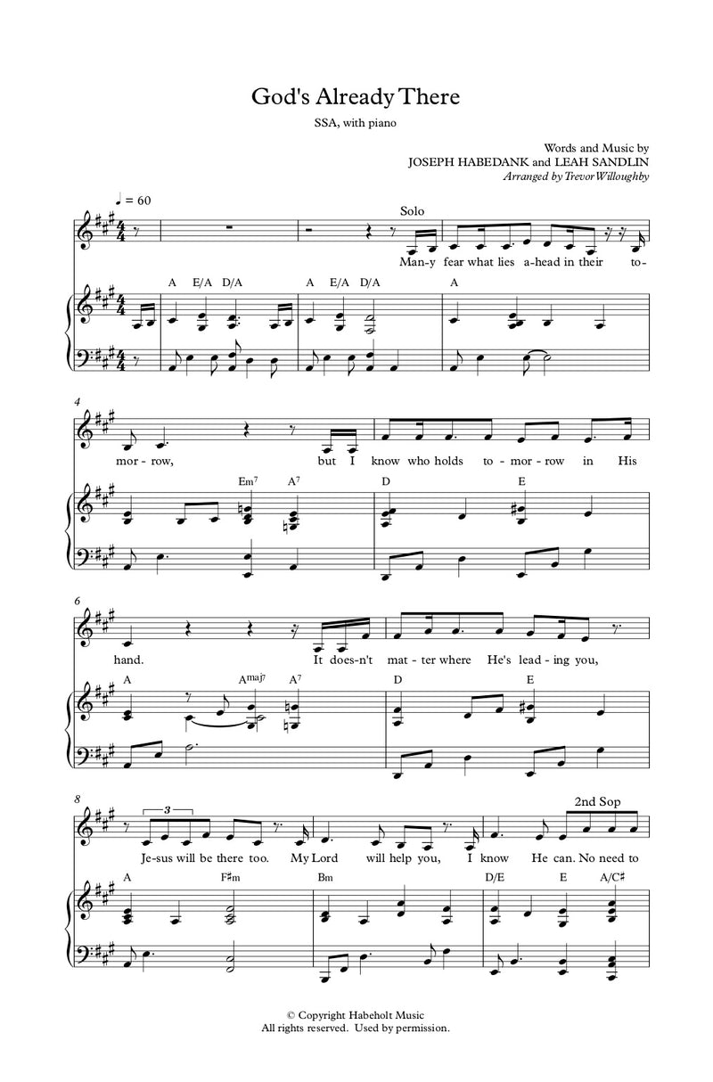 God's Already There (Sheet Music)