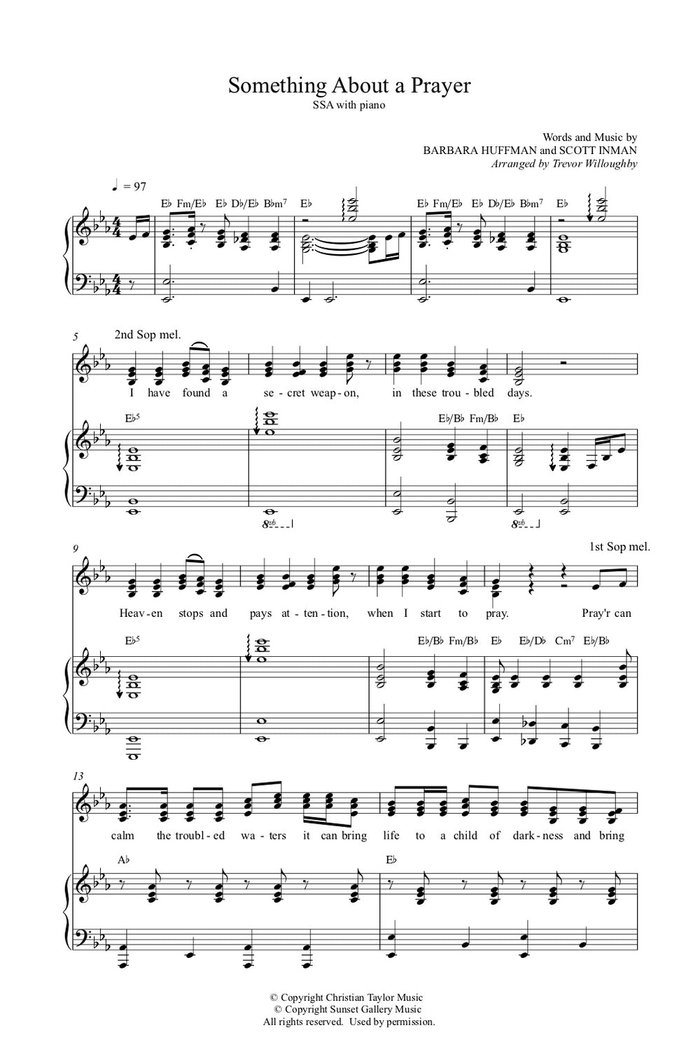 Something About a Prayer (Sheet Music) | Heartland Baptist Bookstore