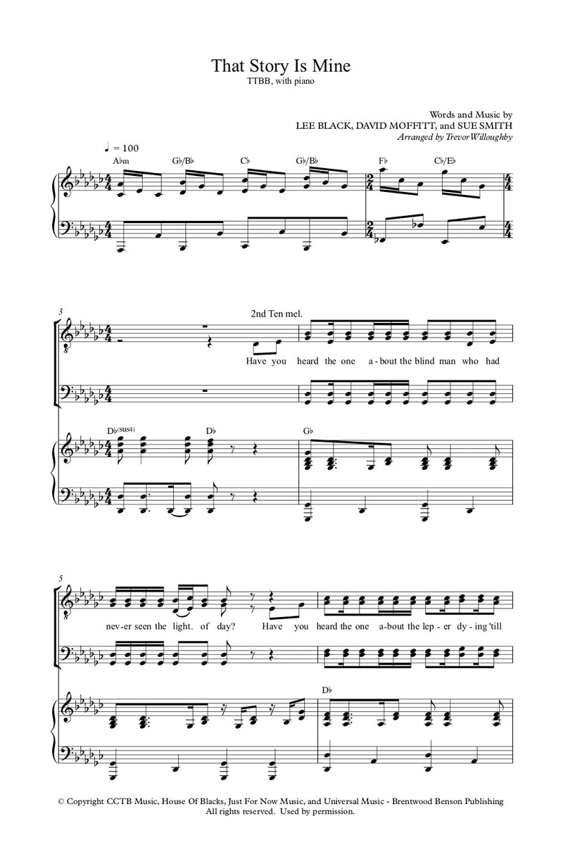 That Story is Mine (Sheet Music)