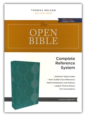 The Open Bible Leathersoft Teal RL, KJV