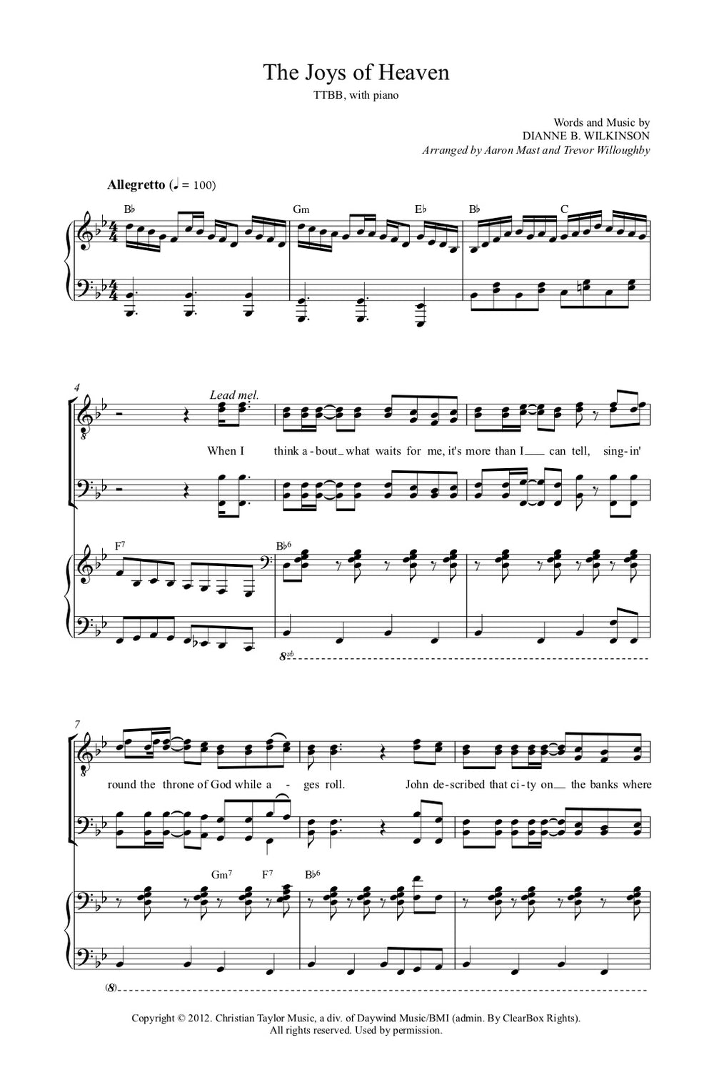 The Joys of Heaven (Sheet Music) | Heartland Baptist Bookstore