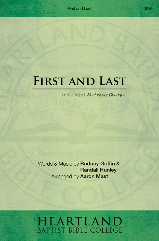 First and Last (Sheet Music)